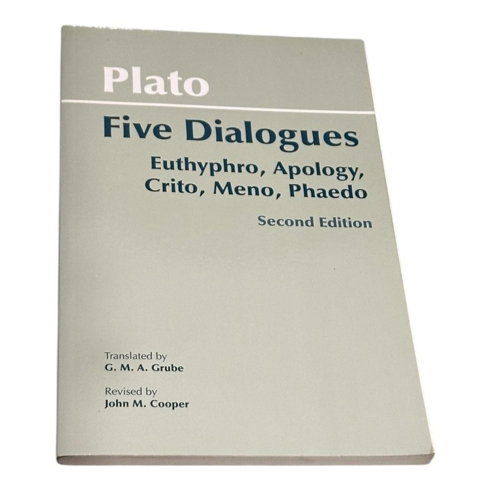 Plato Five Dialogues Euthyphro Apology Crito Meno Phaedo Hackett Philosophy PB